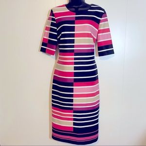 Eliza J pink color block dress size 12